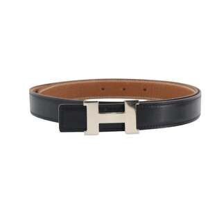 Hermès Reversible Constance H Belt Black/Brown Leather with Silver Buckle